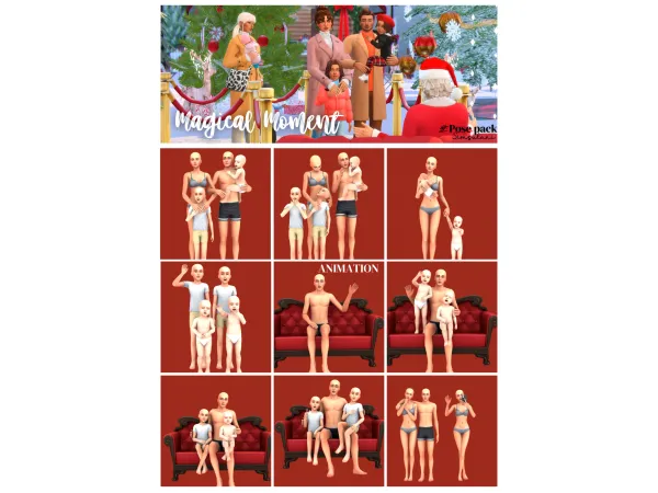 Mix 180 Pose Pack Magical Moment by simsfinds - The Sims 4 Custom Content