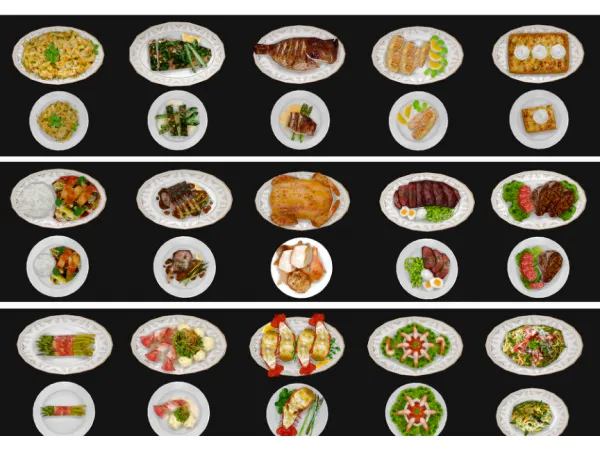 Mix Food Texture Overhaul Yakfarm] by simsfinds - The Sims 4 Custom Content