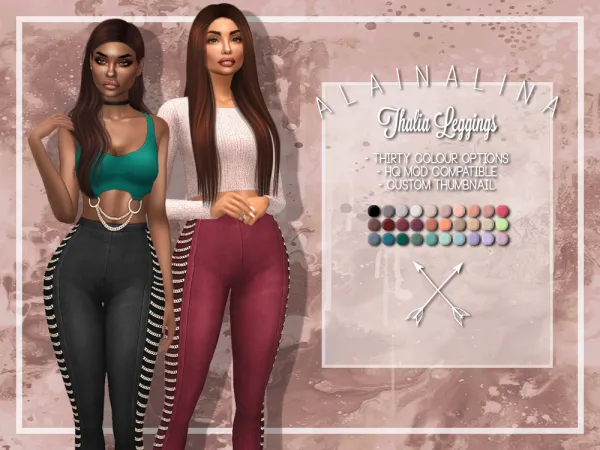 Maxis Match Thalia Leggings by alainalina - The Sims 4 Custom Content