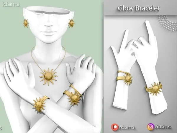 Alpha Glow Sun Bracelets by polygoncouture - The Sims 4 Custom Content