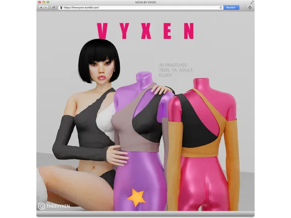 Alpha [VYXEN] NOVA by simsfinds - The Sims 4 Custom Content