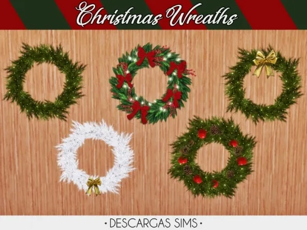 Alpha Christmas Wreaths - The Sims 4 Custom Content