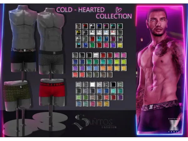 Alpha Savage X Fenty Cold Hearted Male Underwear Trunks by simsfinds - The Sims 4 Custom Content