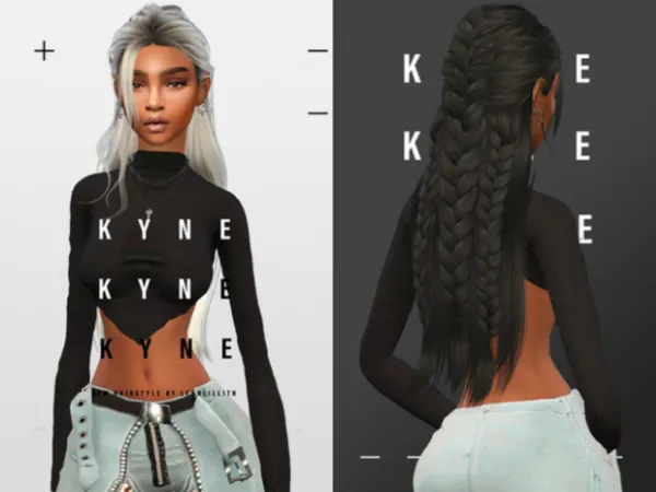 Alpha Kyne Hairstyle by LeahLillith - The Sims 4 Custom Content