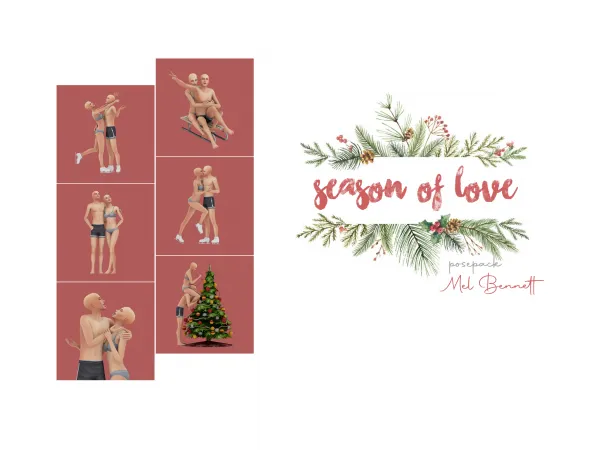 Mix Advent Calendar 12 Season of Love Posepack - The Sims 4 Custom Content