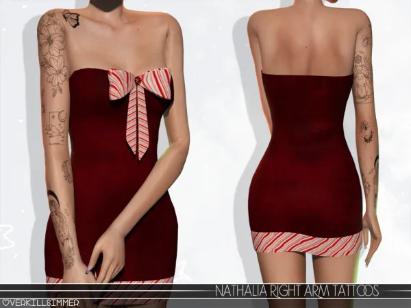 Mix Nathalia right arms tattoos - The Sims 4 Custom Content