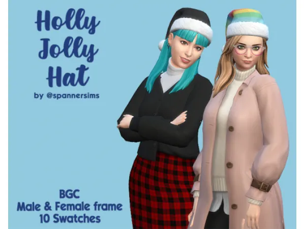 Maxis Match Holly Jolly Hat by simsfinds - The Sims 4 Custom Content