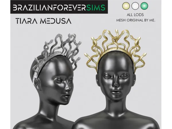 Alpha TIARA MEDUSA by diggoverse - The Sims 4 Custom Content