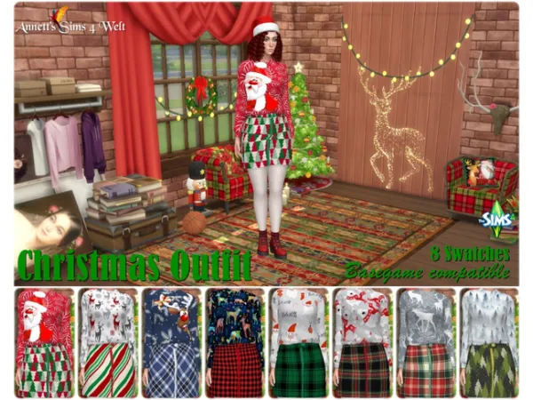 Maxis Match Christmas Outfit 2019 by simsfinds - The Sims 4 Custom Content