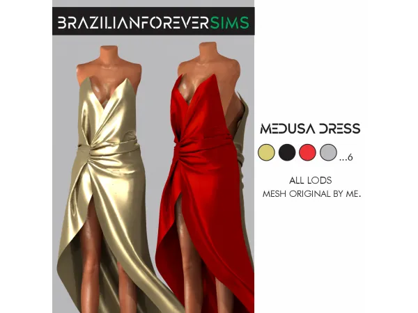 Alpha DRESS MEDUSA by diggoverse - The Sims 4 Custom Content