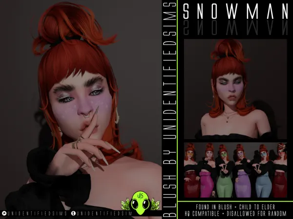 Mix Snowman Blush - The Sims 4 Custom Content