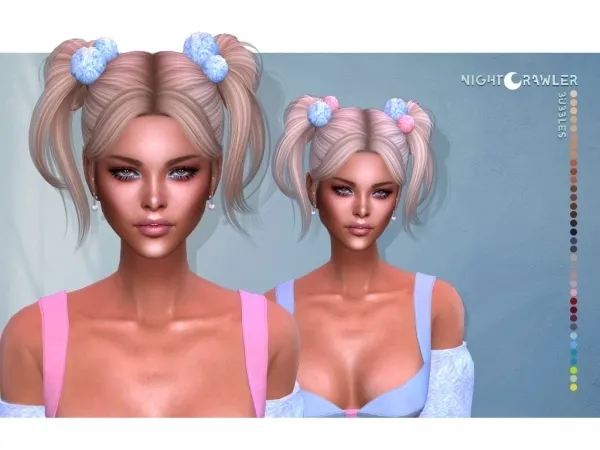Alpha Nightcrawler bubbles hair ppg collection - The Sims 4 Custom Content