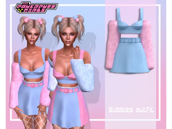Alpha PPG COLLECTION BUBBLES OUTFITNIGHTCRAWLER COLLAB by by simsfinds - The Sims 4 Custom Content