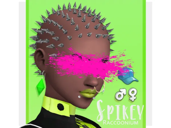 Maxis Match Spikey head by Raccoonium - The Sims 4 Custom Content