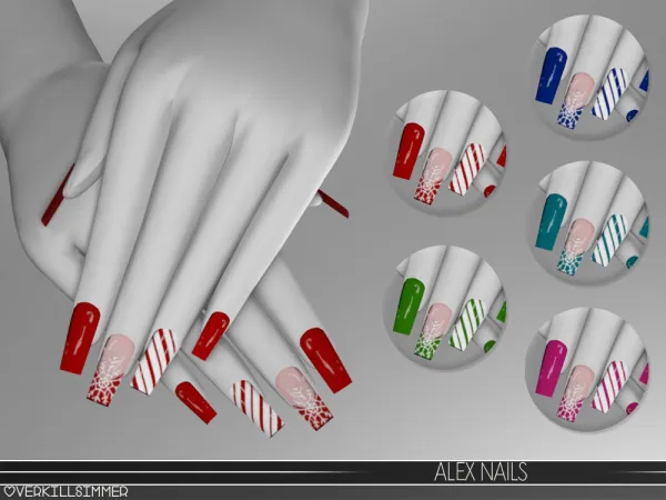 Alpha Alex nails by overkillsimmer - The Sims 4 Custom Content