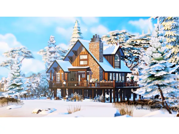 Maxis Match Cosy Winter Cabin - The Sims 4 Custom Content