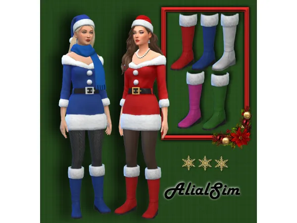 Maxis Match Christmas Boots - The Sims 4 Custom Content