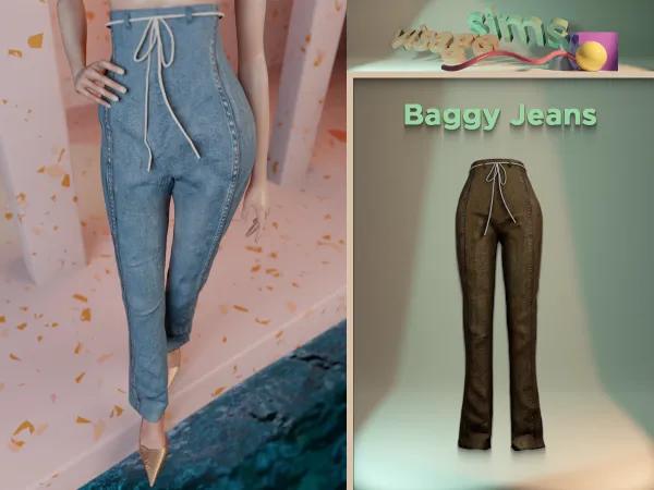 Alpha Baggy Jeans by v1s4g3 - The Sims 4 custom content