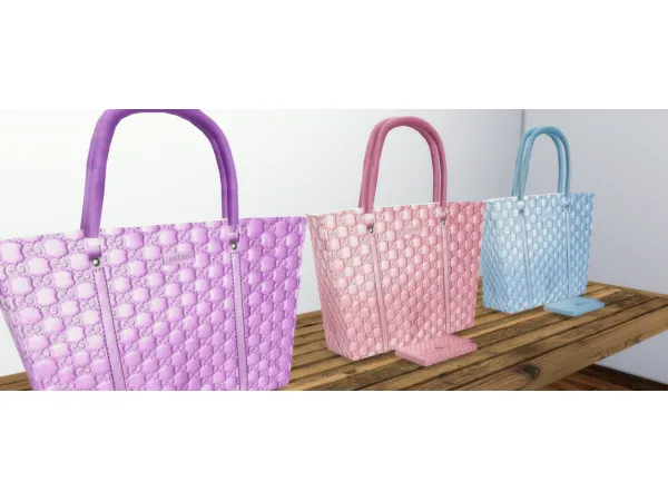 Alpha Guccissima Tote Bag Wallet by simmerkatex - The Sims 4 Custom Content
