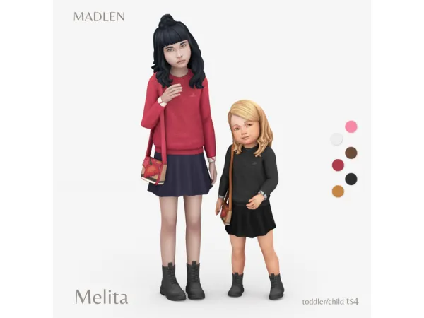 Maxis Match Melita Outfit by Madlen - The Sims 4 Custom Content