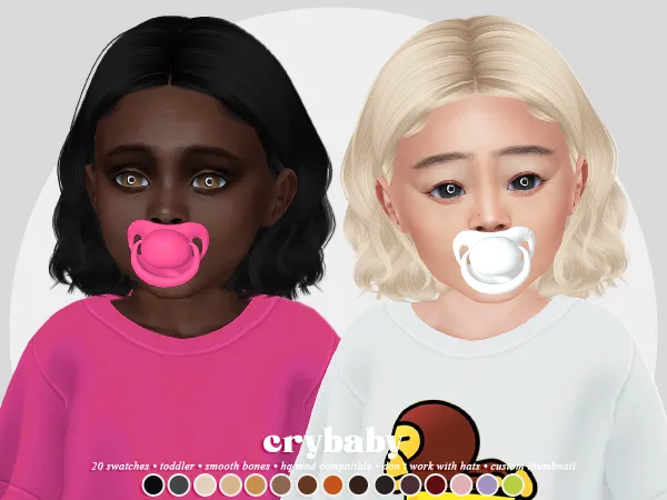 Alpha crybaby midnight hair (nightcrawler) by crybaby - The Sims 4 Custom Content