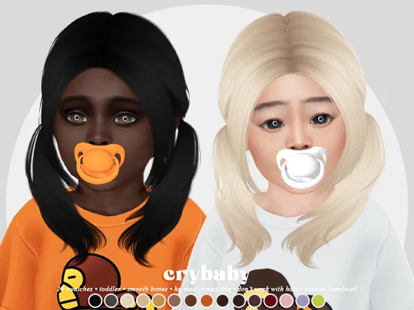 Alpha crybaby sucker punch hair (nightcrawler) by crybaby - The Sims 4 Custom Content