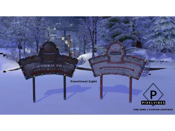 Maxis Match Santa's Workshop Light by Pixel Vibes - The Sims 4 Custom Content