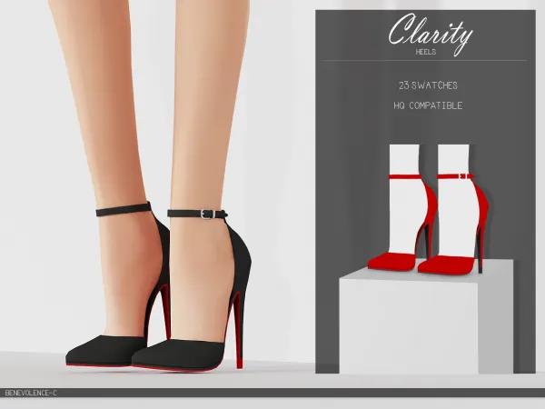 Alpha Clarity Heels by luminescent - The Sims 4 Custom Content