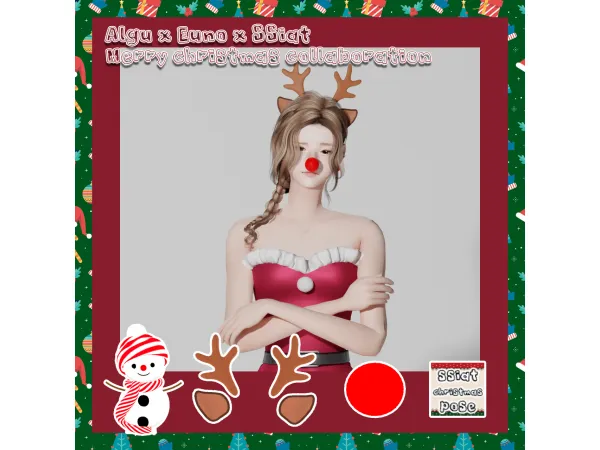 Mix acc) Algu x Euno x Ssiat Christmas collabo acc object - The Sims 4 Custom Content
