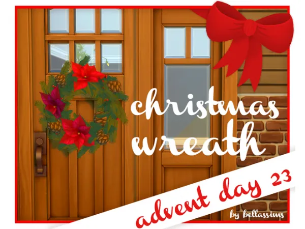 Maxis Match Advent Day 23 Christmas Wreath by simsfinds - The Sims 4 Custom Content