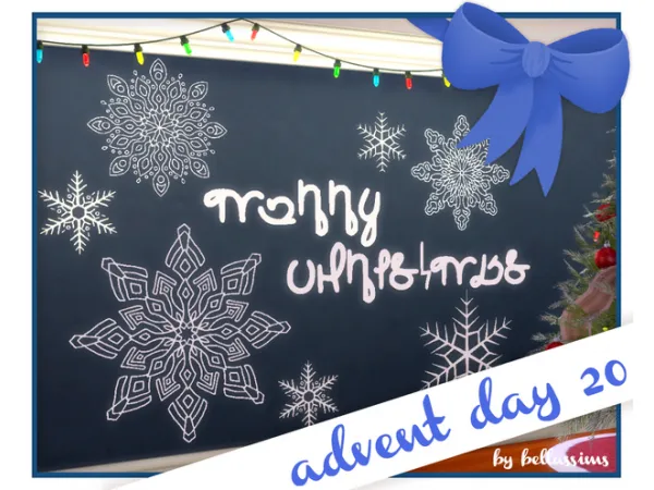 Maxis Match Advent Day 20 Wall Decals by simsfinds - The Sims 4 Custom Content