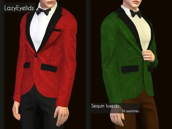Alpha Sequin tuxedo - The Sims 4 custom content