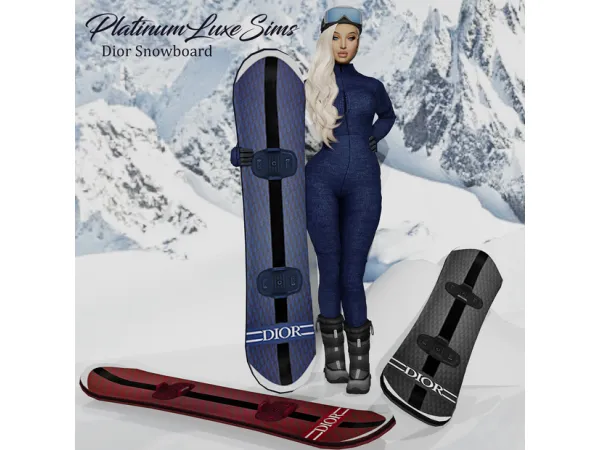 Alpha Dior Snowboard by simsfinds - The Sims 4 Custom Content
