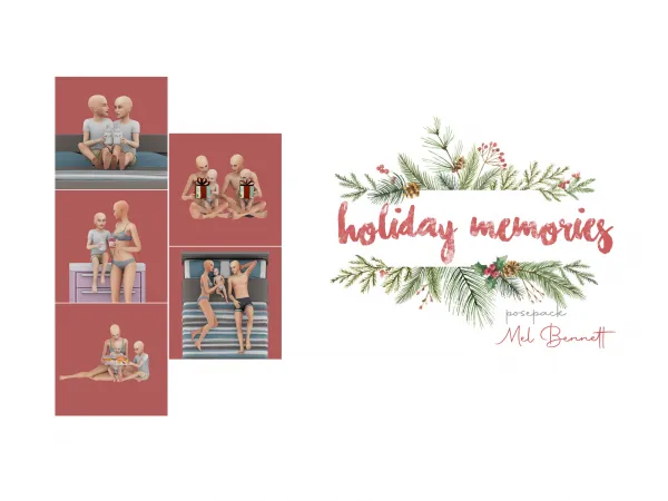 Mix Advent Calendar 21 Holiday Memories Posepack by melbennett - The Sims 4 Custom Content