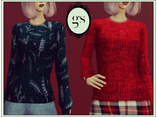 Maxis Match Christmas sweater by Guemara - The Sims 4 Custom Content