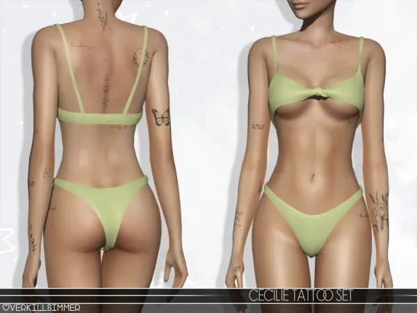 Mix Cecilie Tattoo Set by overkillsimmer - The Sims 4 Custom Content