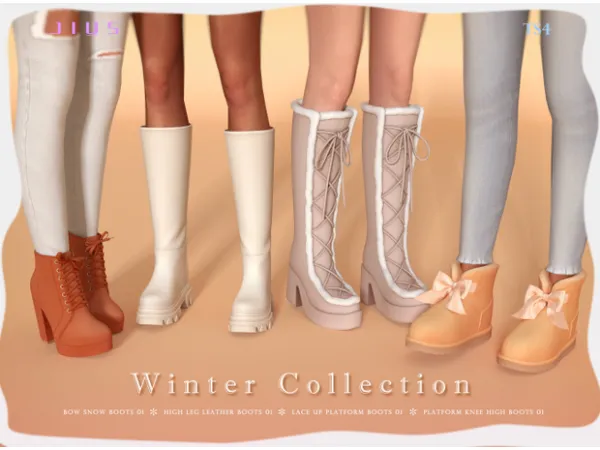 Mix Winter Collection Part 1 Shoes sims by Jius - The Sims 4 Custom Content