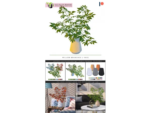 Mix Elle Willow Branches by simsfinds - The Sims 4 Custom Content