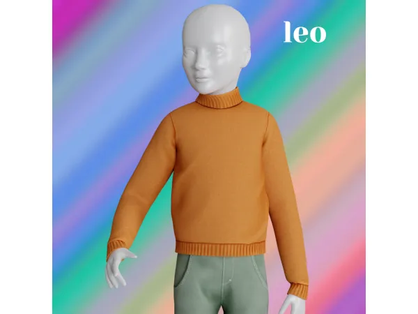 Alpha Leo turtleneck by amelylina - The Sims 4 Custom Content