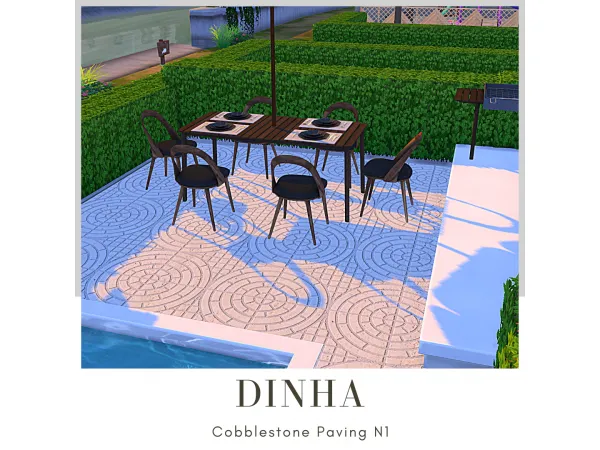 Maxis Match Cobblestone Paving - The Sims 4 Custom Content