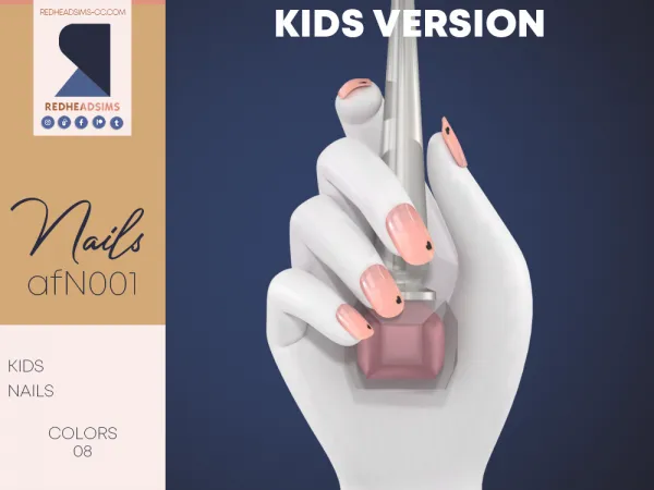 Mix CF NAILS N001 - The Sims 4 Custom Content