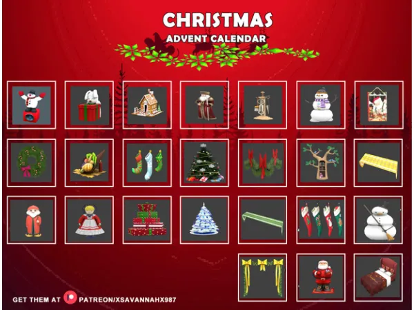 Maxis Match Advent Calendar 2021 by xSavannahx987 - The Sims 4 Custom Content