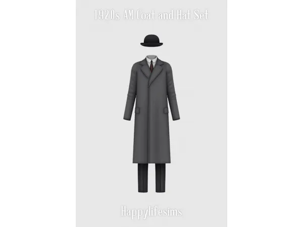 Mix [Lonelyboy] 1920s AM Coat and Hat Set by simsfinds - The Sims 4 Custom Content
