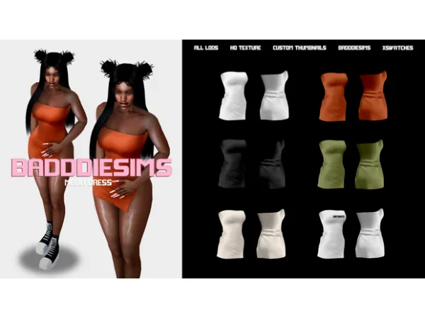 Alpha MARA DRESS by simsfinds - The Sims 4 Custom Content