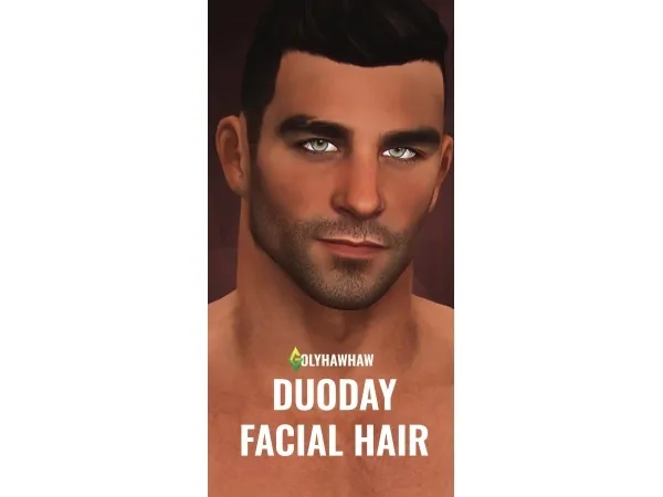 Mix DUODAY FACIAL HAIR by Golyhawhaw - The Sims 4 Custom Content