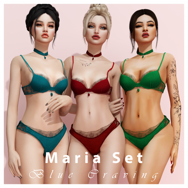Blue Craving - Maria Panties - The Sims 4 Download 
