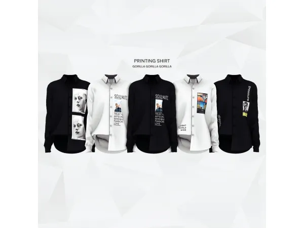 Alpha Printing Shirt by simsfinds - The Sims 4 Custom Content