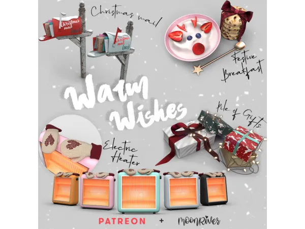 Mix Warm Wishes set by MoonRiver - The Sims 4 Custom Content