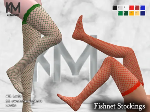 Alpha [KM] Fishnet Stockings by kmcreations_ts4 - The Sims 4 Custom Content
