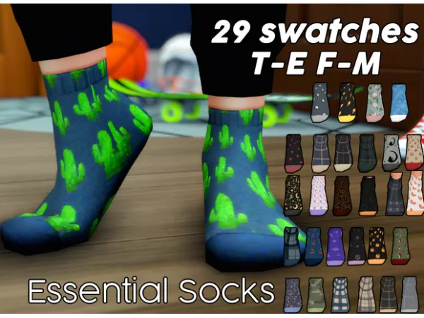 Maxis Match Essential Socks (BGC) by simsfinds - The Sims 4 Custom Content